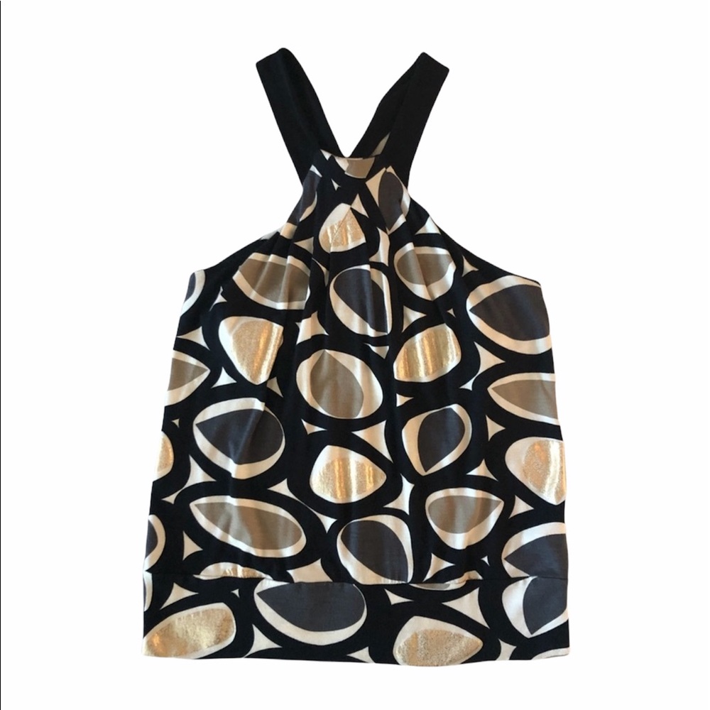 envi: metallic halter top